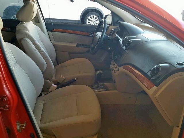 KL1TD56677B065525 - 2007 CHEVROLET AVEO BASE Qırmızı foto 5
