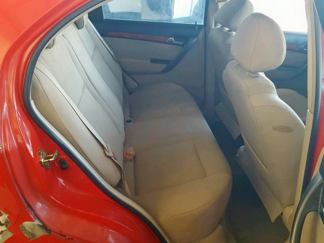 KL1TD56677B065525 - 2007 CHEVROLET AVEO BASE Qırmızı foto 6
