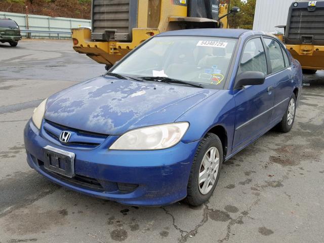 2HGES16304H605680 - 2004 HONDA CIVIC DX V BLUE photo 2