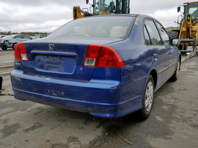 2HGES16304H605680 - 2004 HONDA CIVIC DX V BLUE photo 4