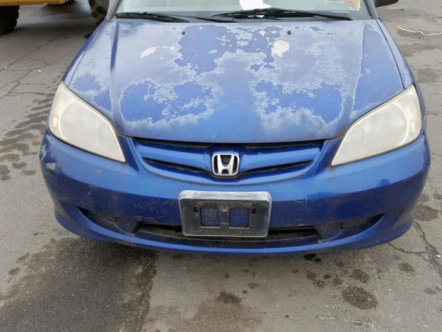 2HGES16304H605680 - 2004 HONDA CIVIC DX V BLUE photo 7