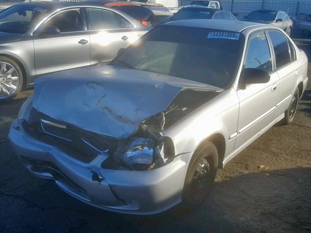 2HGEJ6619YH517358 - 2000 HONDA CIVIC BASE SILVER photo 2