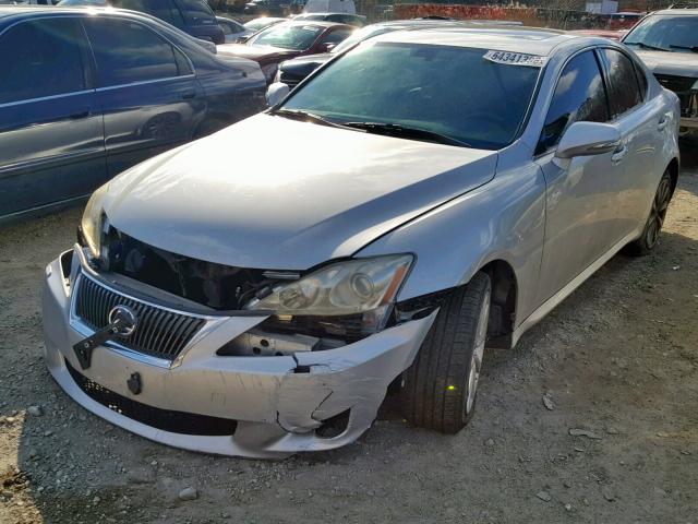 JTHCK262495031858 - 2009 LEXUS IS 250 SILVER photo 2