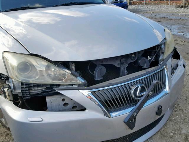 JTHCK262495031858 - 2009 LEXUS IS 250 SILVER photo 9