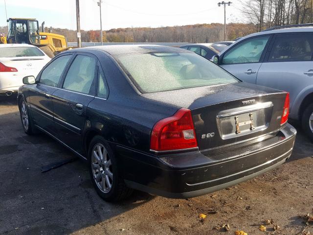 YV1TH59H741358749 - 2004 VOLVO S80 2.5T BLACK photo 3