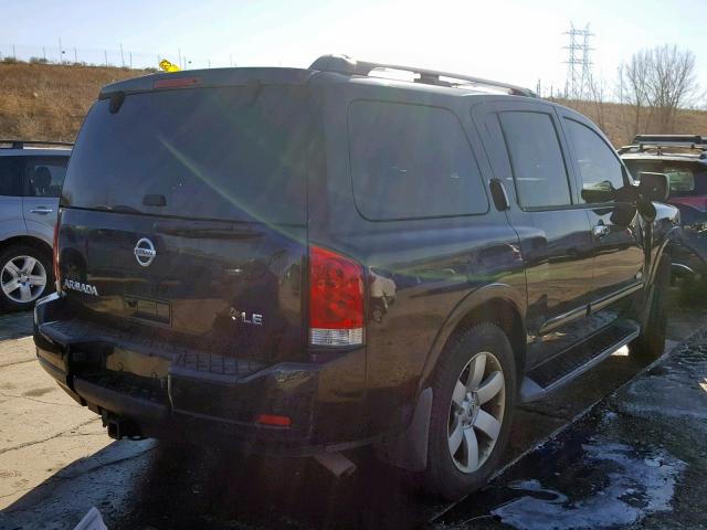 5N1AA08C08N600527 - 2008 NISSAN ARMADA SE BLACK photo 4