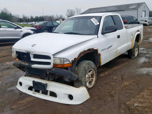 1B7GG22X6YS596702 - 2000 DODGE DAKOTA WHITE photo 2