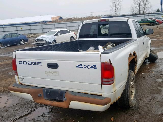 1B7GG22X6YS596702 - 2000 DODGE DAKOTA WHITE photo 4