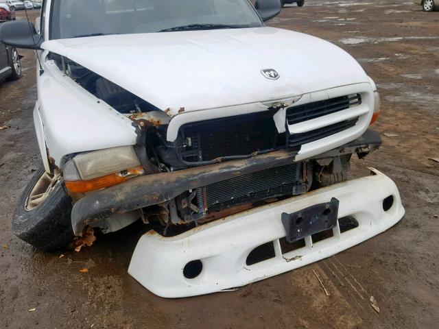 1B7GG22X6YS596702 - 2000 DODGE DAKOTA WHITE photo 9