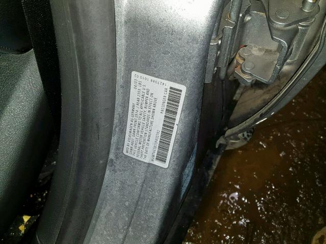 WVWTH63B33P432762 - 2003 VOLKSWAGEN PASSAT GLX 灰色 照片 10