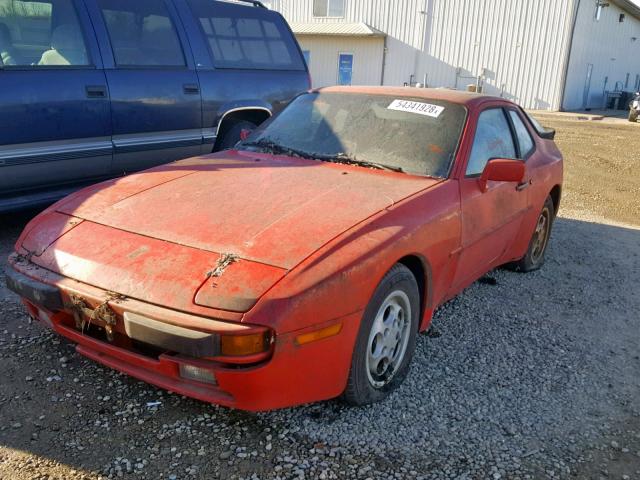 WP0AB094XHN475271 - 1987 PORSCHE 944 RED photo 2