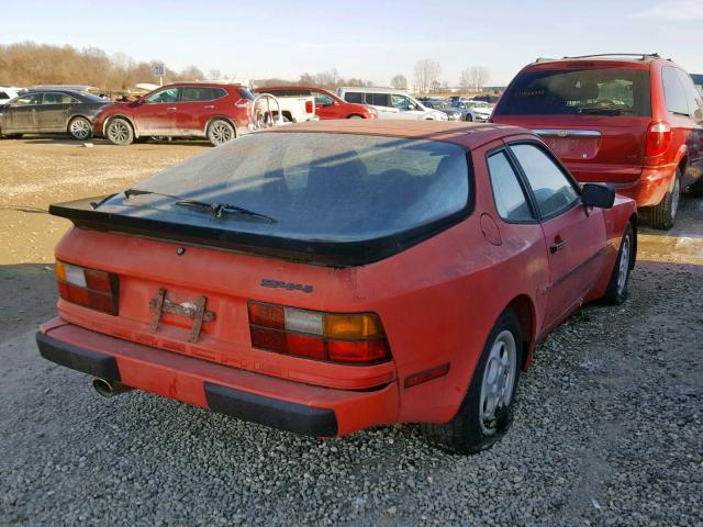 WP0AB094XHN475271 - 1987 PORSCHE 944 RED photo 4