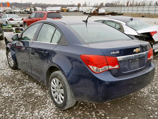 1G1PC5SH6B7176320 - 2011 CHEVROLET CRUZE LS BLUE photo 3