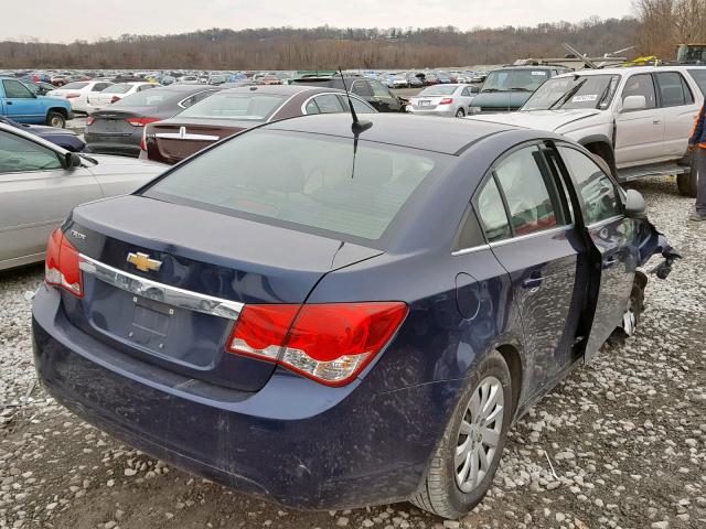 1G1PC5SH6B7176320 - 2011 CHEVROLET CRUZE LS BLUE photo 4