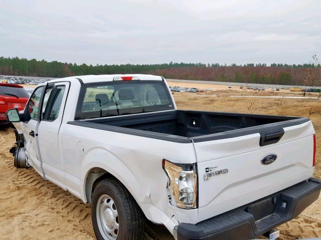 1FTEX1CP6HFC79916 - 2017 FORD F150 SUPER WHITE photo 3