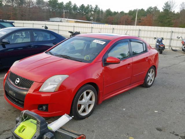 3N1BB61E88L634657 - 2008 NISSAN SENTRA SE- RED photo 2