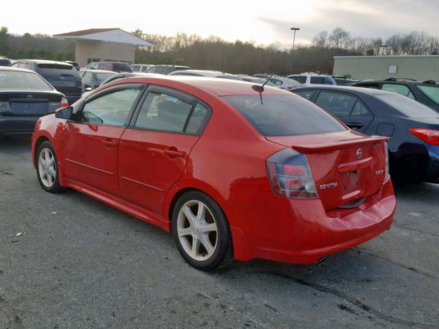 3N1BB61E88L634657 - 2008 NISSAN SENTRA SE- RED photo 3