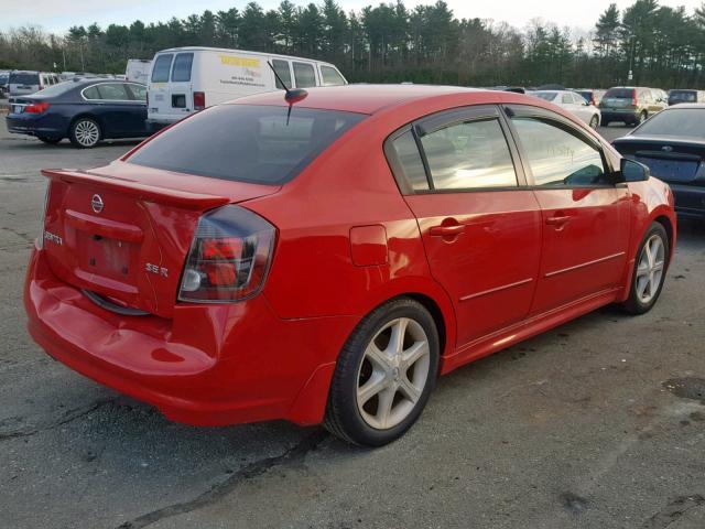 3N1BB61E88L634657 - 2008 NISSAN SENTRA SE- RED photo 4