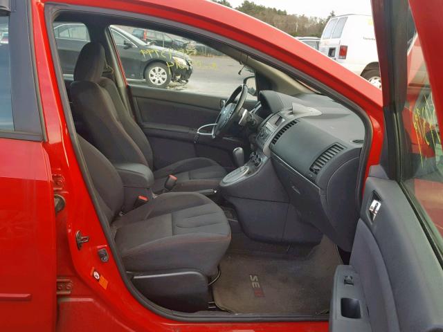 3N1BB61E88L634657 - 2008 NISSAN SENTRA SE- RED photo 5