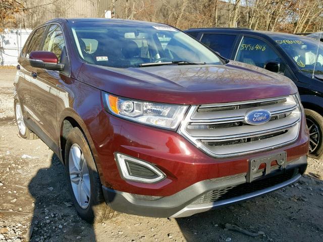 2FMPK4J99JBC34159 - 2018 FORD EDGE SEL MAROON photo 1