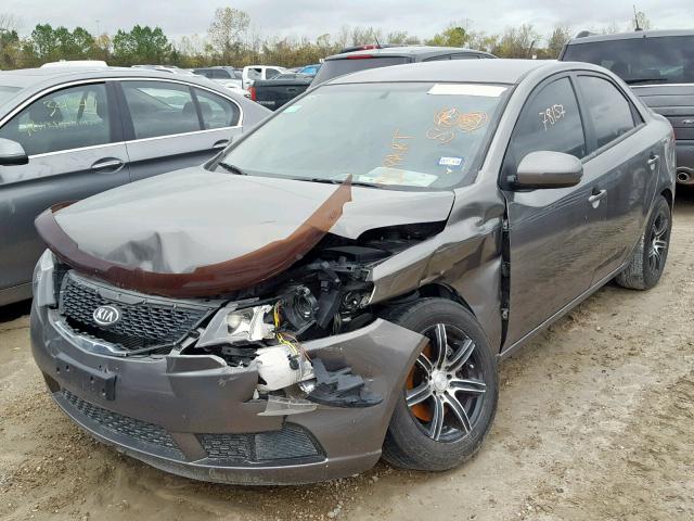 KNAFU4A27B5457624 - 2011 KIA FORTE EX CHARCOAL photo 2