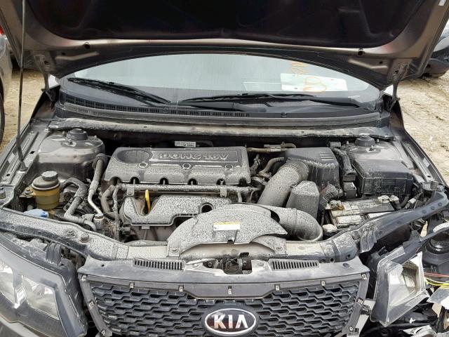 KNAFU4A27B5457624 - 2011 KIA FORTE EX CHARCOAL photo 7