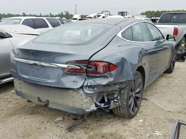 5YJSA1DP1DFP25598 - 2013 TESLA MODEL S GRAY photo 4