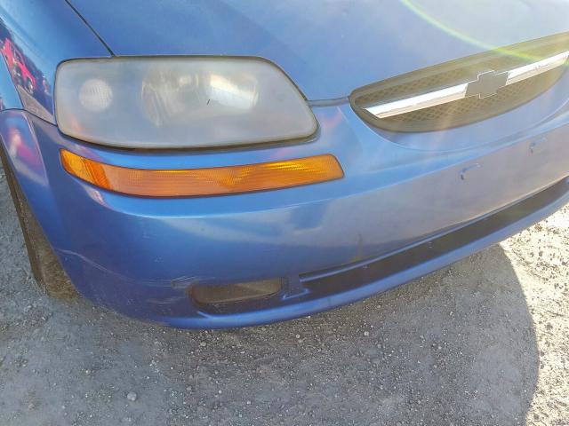 KL1TD62605B431883 - 2005 CHEVROLET AVEO BASE Көк фото 10