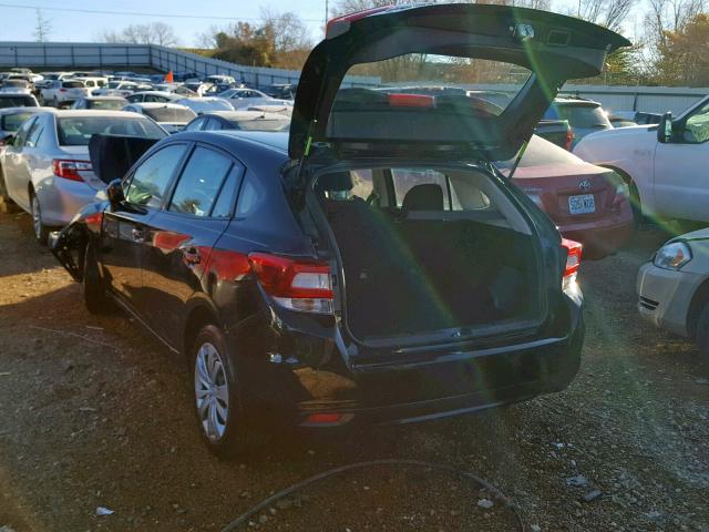 4S3GTAA65J3749407 - 2018 SUBARU IMPREZA BLACK photo 3