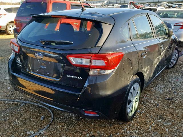 4S3GTAA65J3749407 - 2018 SUBARU IMPREZA BLACK photo 4