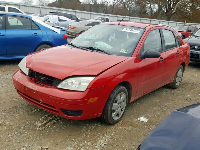 1FAFP34N57W335006 - 2007 FORD FOCUS ZX4 RED photo 2