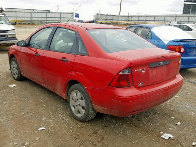 1FAFP34N57W335006 - 2007 FORD FOCUS ZX4 RED photo 3