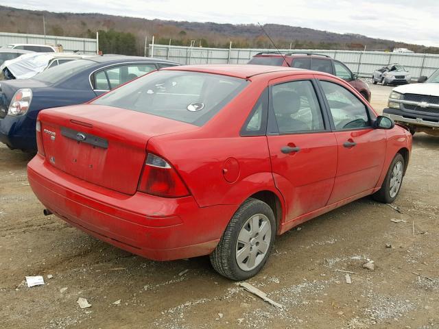 1FAFP34N57W335006 - 2007 FORD FOCUS ZX4 RED photo 4