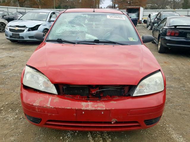 1FAFP34N57W335006 - 2007 FORD FOCUS ZX4 RED photo 9