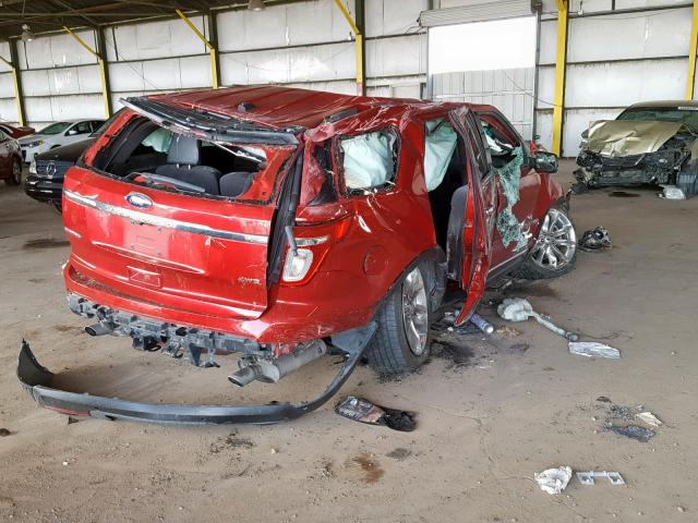 1FMHK8F80CGA95238 - 2012 FORD EXPLORER L RED photo 4