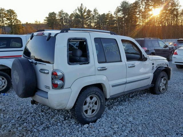 1J4GL58585W700432 - 2005 JEEP LIBERTY LI WHITE photo 4