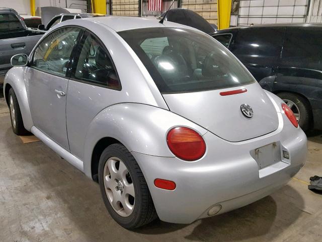 3VWCP21C12M417959 - 2002 VOLKSWAGEN NEW BEETLE SILVER photo 3