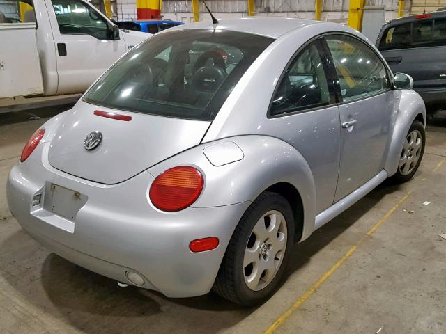 3VWCP21C12M417959 - 2002 VOLKSWAGEN NEW BEETLE SILVER photo 4