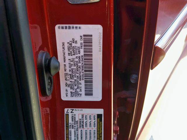 5Y2SL67898Z419406 - 2008 PONTIAC VIBE RED photo 10