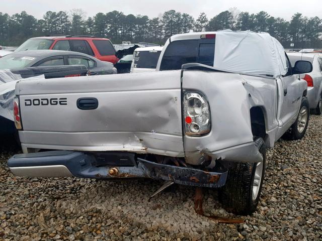 1B7FL26N61S140298 - 2001 DODGE DAKOTA SILVER photo 4