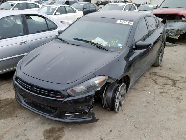 1C3CDFBB0ED902008 - 2014 DODGE DART SXT BLACK photo 2