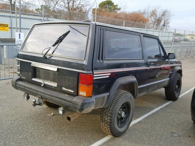 1JCML7719HT007473 - 1987 JEEP CHEROKEE BLACK photo 4