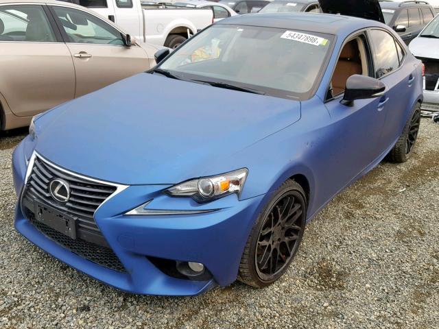 JTHBF1D28E5021809 - 2014 LEXUS IS 250 BLUE photo 2