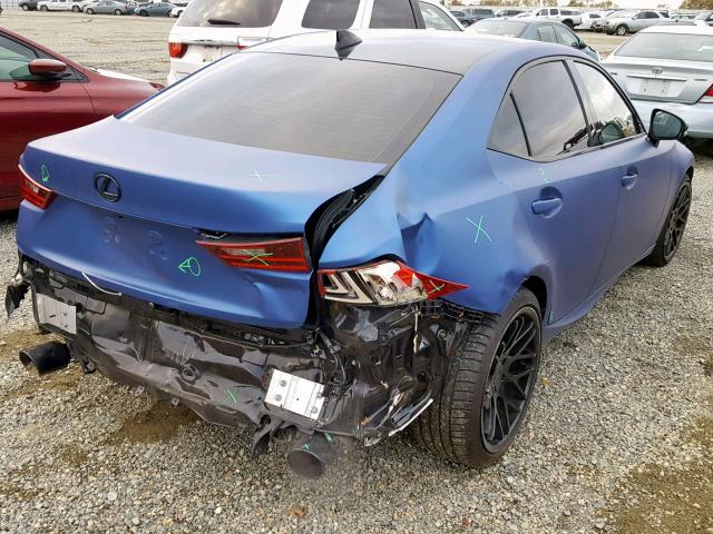 JTHBF1D28E5021809 - 2014 LEXUS IS 250 BLUE photo 4