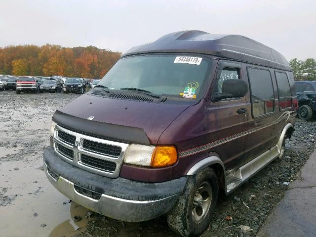 2D6WB11Y43K529799 - 2003 DODGE RAM VAN B1 BURGUNDY photo 2