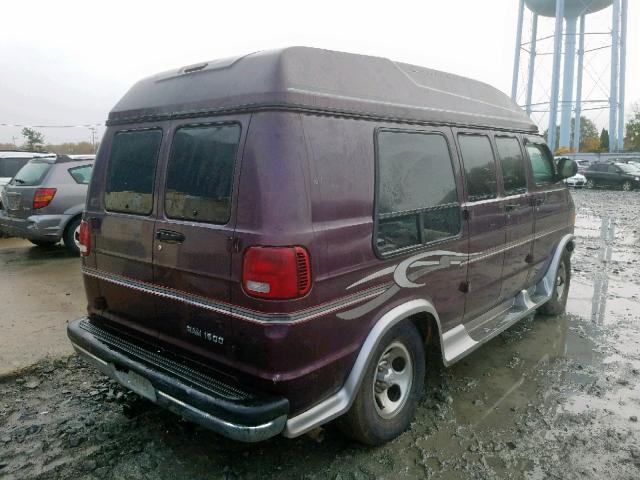 2D6WB11Y43K529799 - 2003 DODGE RAM VAN B1 BURGUNDY photo 4