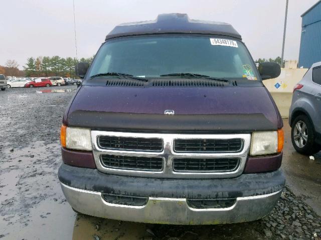 2D6WB11Y43K529799 - 2003 DODGE RAM VAN B1 BURGUNDY photo 9