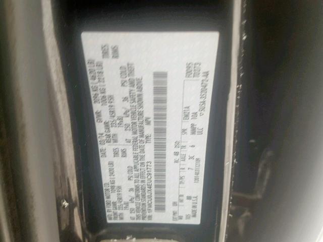 1FMCU0JX4EUC91773 - 2014 FORD ESCAPE TIT BLACK photo 10