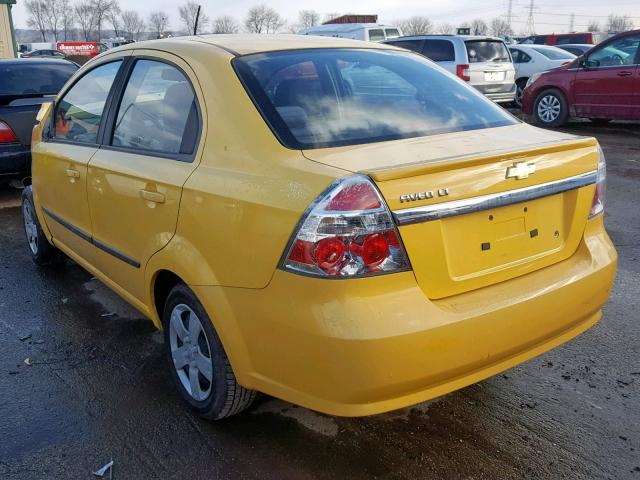 KL1TD5DE9AB049103 - 2010 CHEVROLET AVEO LS YELLOW photo 3