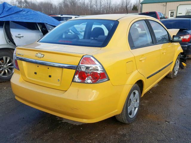 KL1TD5DE9AB049103 - 2010 CHEVROLET AVEO LS YELLOW photo 4